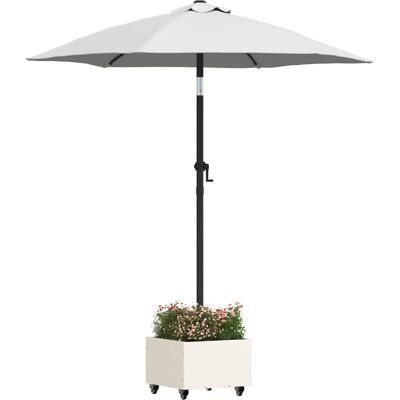 vidaXL Parasolvoet 11.75 kg Wit Staal Vierkant vidaXL Parasolvoet 11.75 kg Wit Staal Vierkant