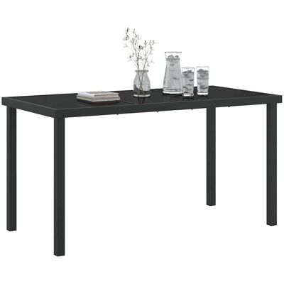 Vidaxl - Tuin Tafel - 140x80x73 cm - Zwart - Garden Table Vidaxl - Tuin Tafel - 140x80x73 cm - Zwart - Garden Table