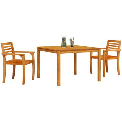 vidaXL Set van 2 van natuurlijk acaciahout bruin - Tuinmeubilair voor buiten vidaXL Set van 2 van natuurlijk acaciahout bruin - Tuinmeubilair voor buiten