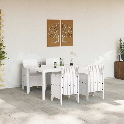 Vidaxl Tuin Eetset - Weerbestendig, Voor 4 Personen, Modern, Makkelijk Schoon te Maken Vidaxl Tuin Eetset - Weerbestendig, Voor 4 Personen, Modern, Makkelijk Schoon te Maken