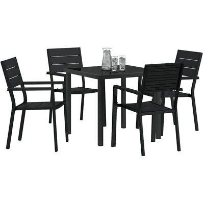 Vidlax Tuin Eetset - Weerbestendig HDPE - 5 Stuks Vidlax Tuin Eetset - Weerbestendig HDPE - 5 Stuks