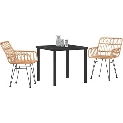 vidaXL Tuin Eettafel-Set - Modern Buitenmeubel, 3-delig vidaXL Tuin Eettafel-Set - Modern Buitenmeubel, 3-delig