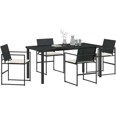 vidaXL - 2-Piece Garden Chair Set - Zwart vidaXL - 2-Piece Garden Chair Set - Zwart
