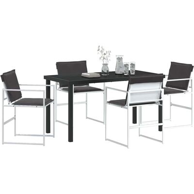 VIDAXL - 5-Piece - White - Tuin eethoek set VIDAXL - 5-Piece - White - Tuin eethoek set