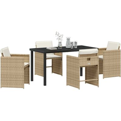 Vidaxl - 5-delige tuinstel - Beige - Garden Dining Set Vidaxl - 5-delige tuinstel - Beige - Garden Dining Set