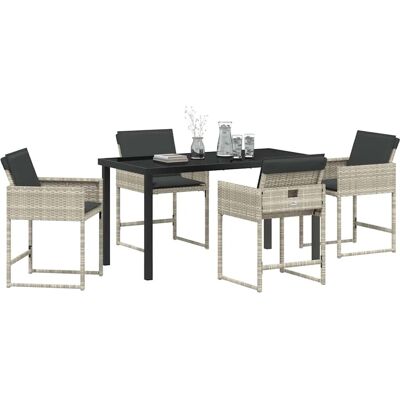 Vidaxl - 5pc PE rattan set - Rechthoekig - 4p - Tuinset Vidaxl - 5pc PE rattan set - Rechthoekig - 4p - Tuinset