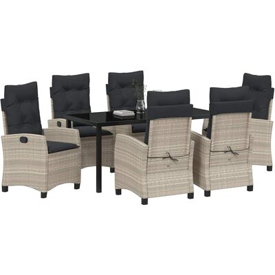 Generic - Garden7-Piece - Light Grey - Rattan - Outdoor Dining Set Generic - Garden7-Piece - Light Grey - Rattan - Outdoor Dining Set