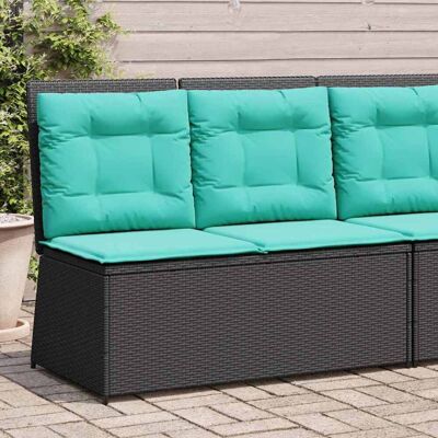 vidaXL Tuinbank Zwart poly rattan vidaXL Tuinbank Zwart poly rattan