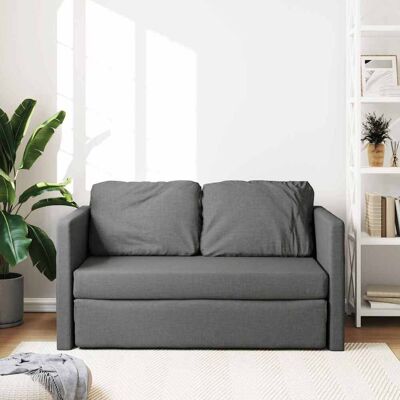 vidaXL Slaapbank vloermodel 2-in-1 112x174x55 cm stof donkergrijs vidaXL Slaapbank vloermodel 2-in-1 112x174x55 cm stof donkergrijs