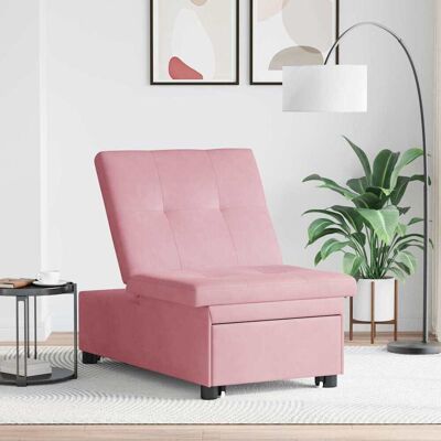 vidaXL Slaapbank Roze 194 x 67 x 82 cm Fluweel vidaXL Slaapbank Roze 194 x 67 x 82 cm Fluweel