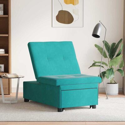 vidaXL Slaapbank Turquoise 194 x 67 x 82 cm Fluweel vidaXL Slaapbank Turquoise 194 x 67 x 82 cm Fluweel