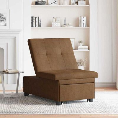 vidaXL Slaapbank Bruin 194 x 67 x 82 cm Huahua Stof vidaXL Slaapbank Bruin 194 x 67 x 82 cm Huahua Stof