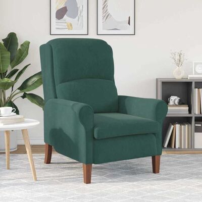 vidaXL Fauteuil Donkergroen Fluweel vidaXL Fauteuil Donkergroen Fluweel