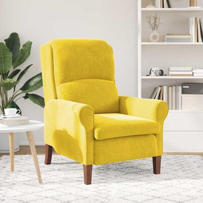 vidaXL Fauteuil Geel Fluweel vidaXL Fauteuil Geel Fluweel