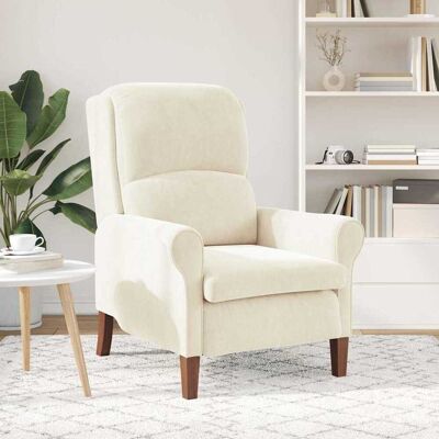 vidaXL Fauteuil Crème Fluweel vidaXL Fauteuil Crème Fluweel