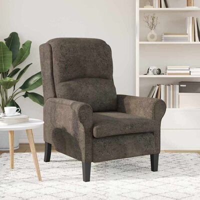 vidaXL Fauteuil Donkergrijs Nep Leer vidaXL Fauteuil Donkergrijs Nep Leer