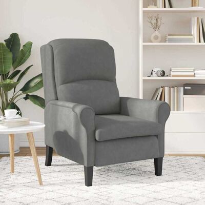 vidaXL Fauteuil Donkergrijs 76 x 94 x 102 cm Microvezel vidaXL Fauteuil Donkergrijs 76 x 94 x 102 cm Microvezel