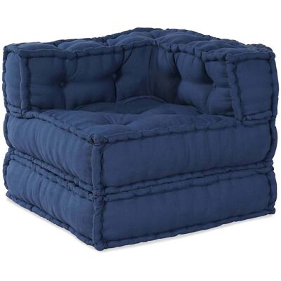 vidaXL - Pouffe Indigo - 70x70x54 cm - Marineblauw - Pouffe Set vidaXL - Pouffe Indigo - 70x70x54 cm - Marineblauw - Pouffe Set