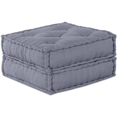 vidaXL - Pouffe Set 2 - Grijs - 70x70x36 cm - Pouffe set vidaXL - Pouffe Set 2 - Grijs - 70x70x36 cm - Pouffe set