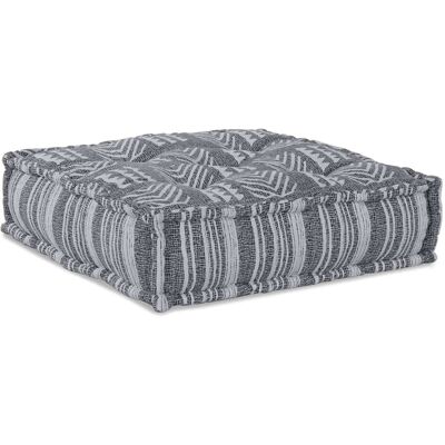 vidaXL Pouffe Grau Stoff 70 x 70 x 36 cm Lounge Pouffe Grey - Pouffe vidaXL Pouffe Grau Stoff 70 x 70 x 36 cm Lounge Pouffe Grey - Pouffe