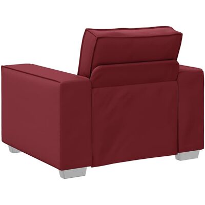 vidaXL Bank Bordeaux Rood Metaal, Hout, Textiel, Schuim - Bank vidaXL Bank Bordeaux Rood Metaal, Hout, Textiel, Schuim - Bank
