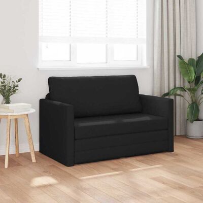 vidaXL Slaapbank 110cm Zwart Stof vidaXL Slaapbank 110cm Zwart Stof