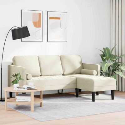 Vidaxl Modern Crème Polyester Bank - Bank Vidaxl Modern Crème Polyester Bank - Bank