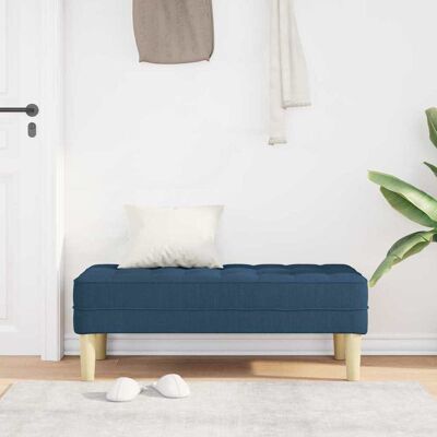 vidaXL Bank met kussen Blauw 113 x 57 x 39 cm Stof vidaXL Bank met kussen Blauw 113 x 57 x 39 cm Stof
