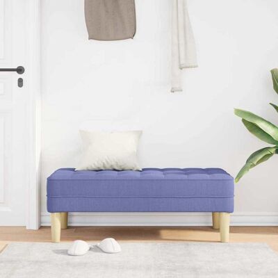 Vidaxl Blauwe denim rechthoekige bank - Meubels Vidaxl Blauwe denim rechthoekige bank - Meubels