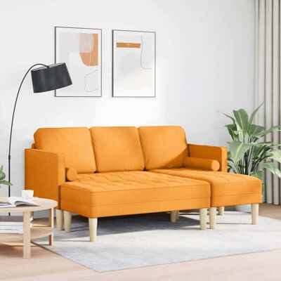 vidaXL Banken Set 2 Stuks Mosterd Stof Modern vidaXL Banken Set 2 Stuks Mosterd Stof Modern