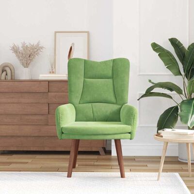vidaXL Fauteuil Lichtgroen 63 x 67 x 94 cm Fluweel vidaXL Fauteuil Lichtgroen 63 x 67 x 94 cm Fluweel