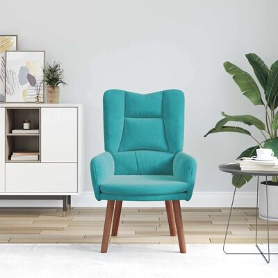 vidaXL Fauteuil Turquoise 63 x 67 x 94 cm Fluweel vidaXL Fauteuil Turquoise 63 x 67 x 94 cm Fluweel