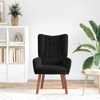 vidaXL Fauteuil Zwart 63 x 67 x 94 cm Fluweel vidaXL Fauteuil Zwart 63 x 67 x 94 cm Fluweel