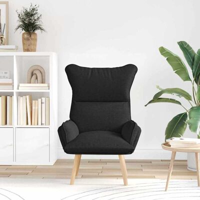 Vidaxl Zwart Stoff Relaxfauteuil - Stoel Vidaxl Zwart Stoff Relaxfauteuil - Stoel