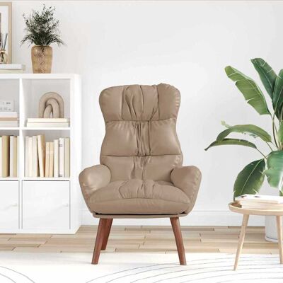 VidaXL - Relaxstoel - Cappuccino - Synthetisch leer VidaXL - Relaxstoel - Cappuccino - Synthetisch leer