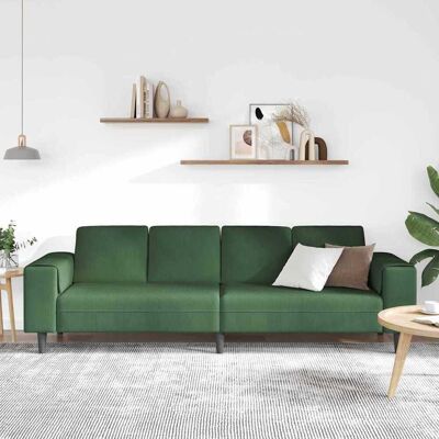 vidaXL Bank Donkergroen 250 x 77 x 76 cm Katoen Stof vidaXL Bank Donkergroen 250 x 77 x 76 cm Katoen Stof