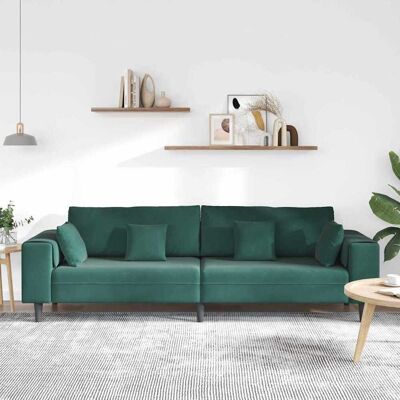 vidaXL Bank Donkergroen 250 x 77 x 76 cm Fluweel vidaXL Bank Donkergroen 250 x 77 x 76 cm Fluweel