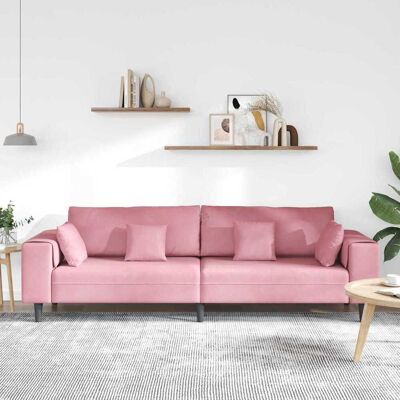 vidaXL Bank Roze 250 x 77 x 76 cm Fluweel vidaXL Bank Roze 250 x 77 x 76 cm Fluweel