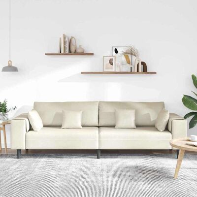 vidaXL Bank Crème 250 x 77 x 76 cm Fluweel vidaXL Bank Crème 250 x 77 x 76 cm Fluweel