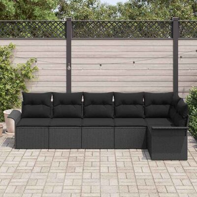 Vidaxl Tuinbank Set 6-delig Zwart Vidaxl Tuinbank Set 6-delig Zwart
