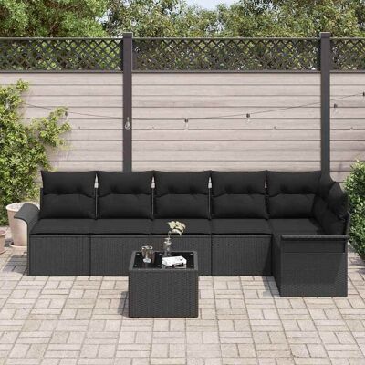 Vidaxl Beige 7-delige Tuinbankenset - Tuinbankenset Vidaxl Beige 7-delige Tuinbankenset - Tuinbankenset