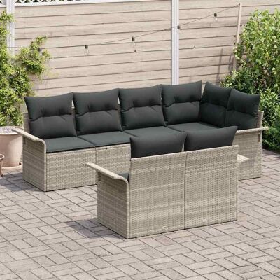 vidaXL Tuinbankset 7-delig Modern Design Weerbestendig Rattan vidaXL Tuinbankset 7-delig Modern Design Weerbestendig Rattan