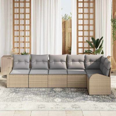 Vidaxl Modulaire Tuinbankenset Weerbestendig Beige - Buitenleven Vidaxl Modulaire Tuinbankenset Weerbestendig Beige - Buitenleven