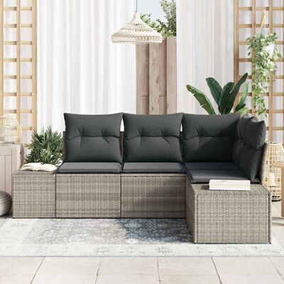 VidaXL Tuinbank Set - Modern Wicker 4-delig Loungeset VidaXL Tuinbank Set - Modern Wicker 4-delig Loungeset