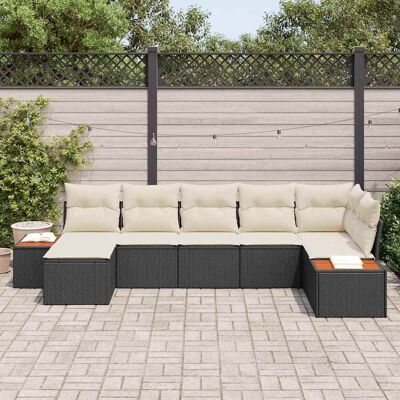 Vidaxl 7-delig Tuinbankenset - Kussens, Weerbestendig Rattan Vidaxl 7-delig Tuinbankenset - Kussens, Weerbestendig Rattan