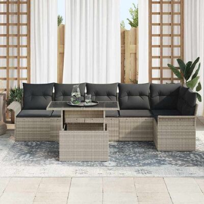 Beige Tuinbankset - Modulaire 7-delig Buitenmeubel Beige Tuinbankset - Modulaire 7-delig Buitenmeubel
