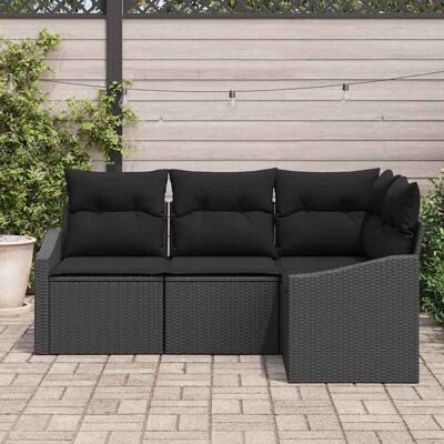 Vidaxl Tuinbank Set Zwart - Buitenmeubelen Vidaxl Tuinbank Set Zwart - Buitenmeubelen