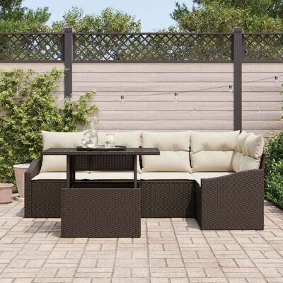 Poly Rattan Tuinbank Set - Geschikt voor 3-5 Personen - Buitenmeubilair Poly Rattan Tuinbank Set - Geschikt voor 3-5 Personen - Buitenmeubilair