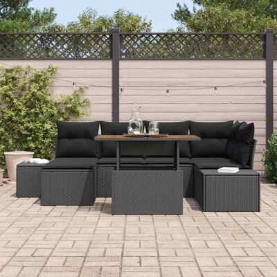 VidaXL Tuinbank Set 7 Stuks Kussens & Opbergruimte VidaXL Tuinbank Set 7 Stuks Kussens & Opbergruimte