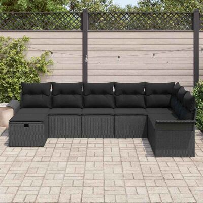 Generic - 8P Poly Rattan Tuin Set - Tuinbankset Generic - 8P Poly Rattan Tuin Set - Tuinbankset